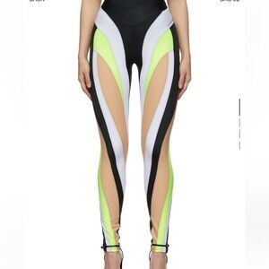 Mugler Multicolor Spiral Leggings